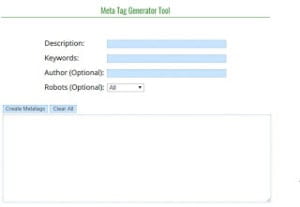 Meta Tag Generator