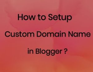 Setup custom domain in blogger