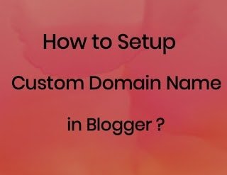 Setup custom domain in blogger
