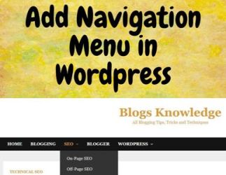 add navigation menu in wordpress