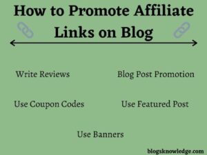 How to promote affiliate links on blog