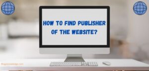 how to find publisher of the website