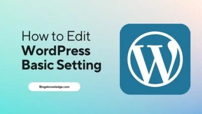 edit wordpress basic setting