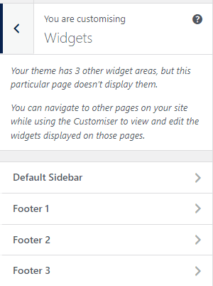 widget section