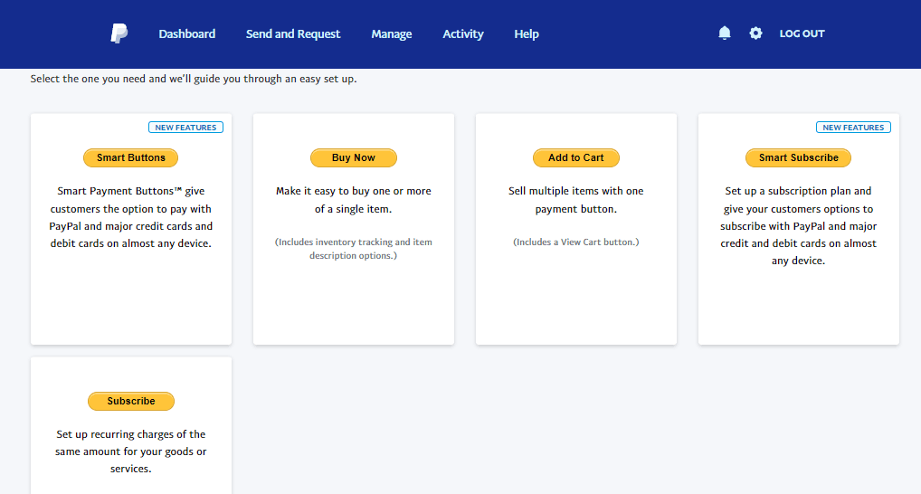 paypal buttons